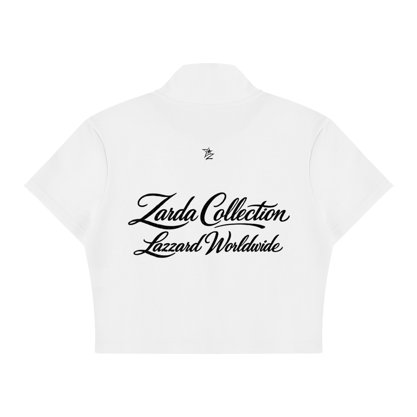 Women's Cropped Full Zip Short Sleeve T-Shirt