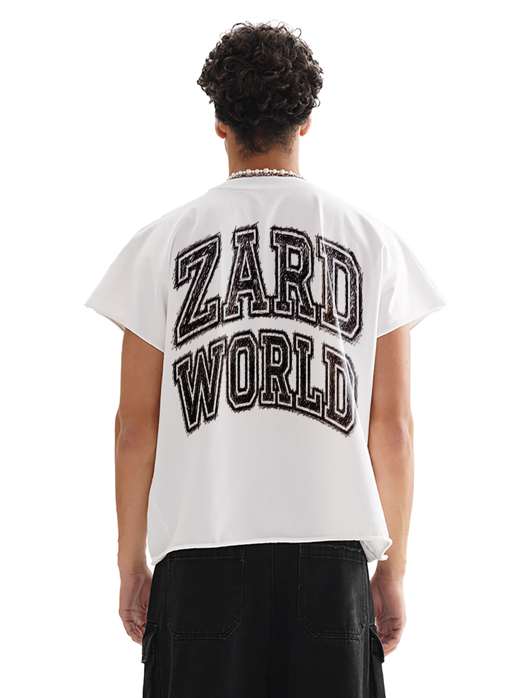 Raw Edge Boxy Non-Shrink T-Shirt