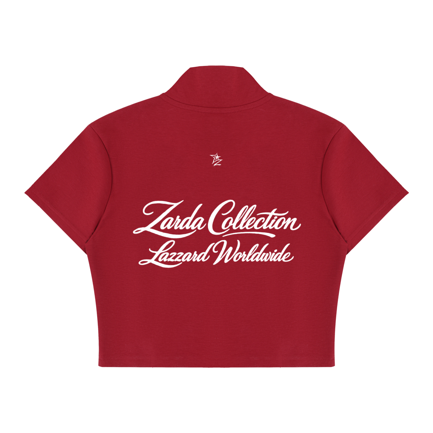 Women's Cropped Full Zip Short Sleeve T-Shirt