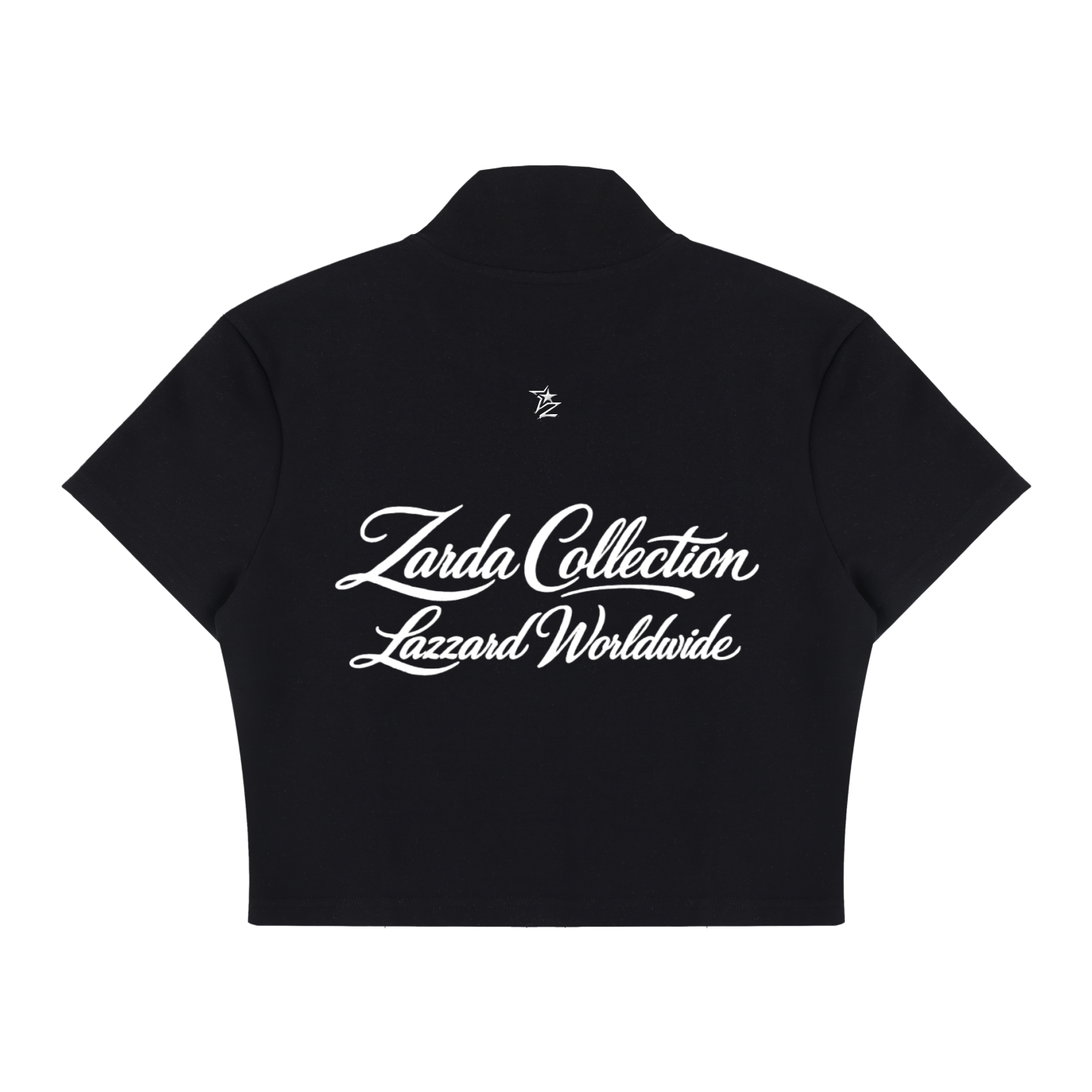 Women's Cropped Full Zip Short Sleeve T-Shirt