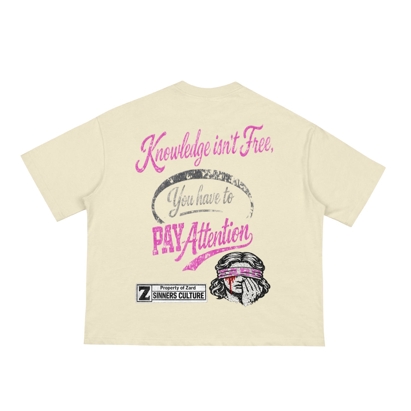 KIF” Classic Loose Boxy Tee (Pink)