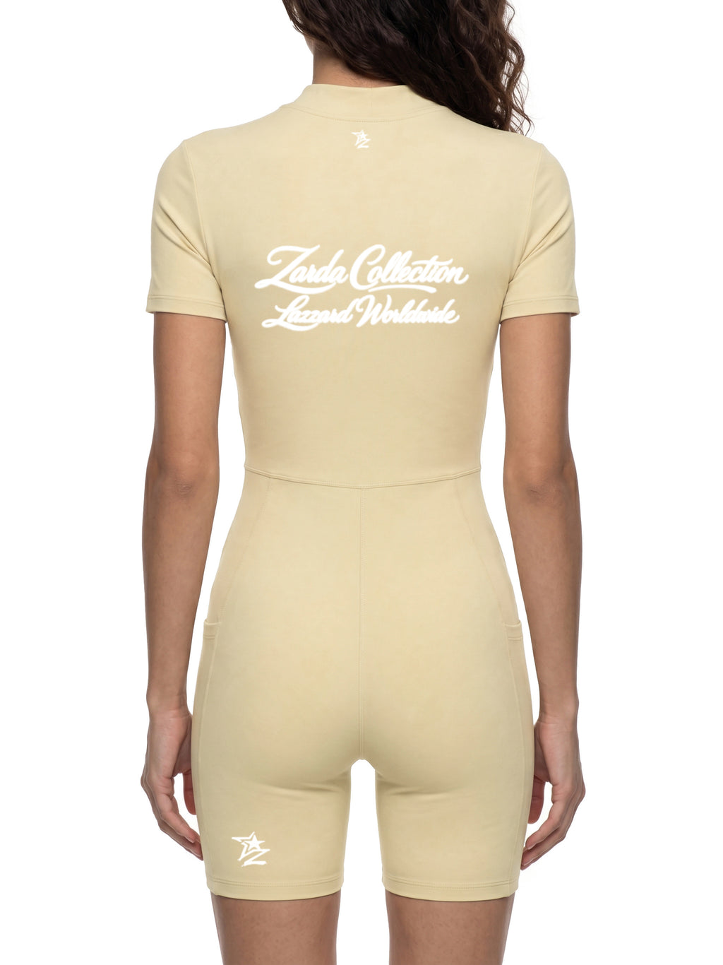 Women's Quarter-Zip Short Sleeve Romper