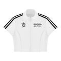 Women's Cropped Full Zip Short Sleeve T-Shirt