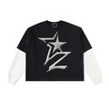 “Sketch” Layered Contrast Sleeve Shirt