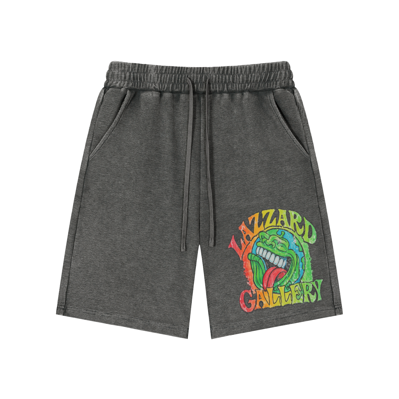 Mineral Wash Waffle Knit Shorts