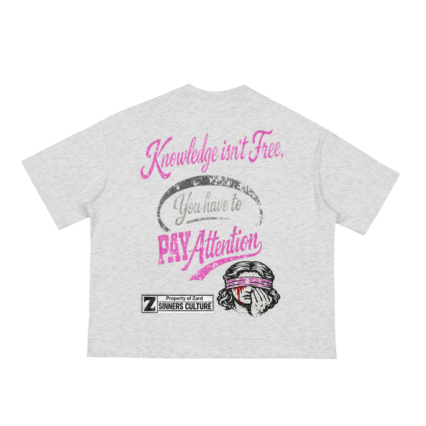 KIF” Classic Loose Boxy Tee (Pink)