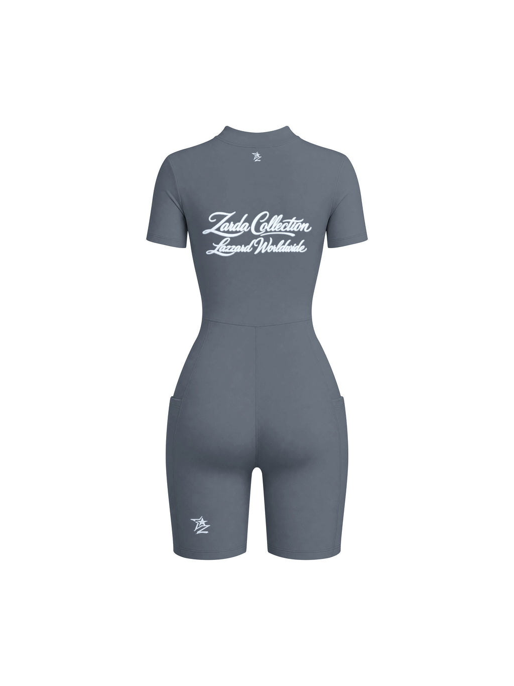 Women's Quarter-Zip Short Sleeve Romper