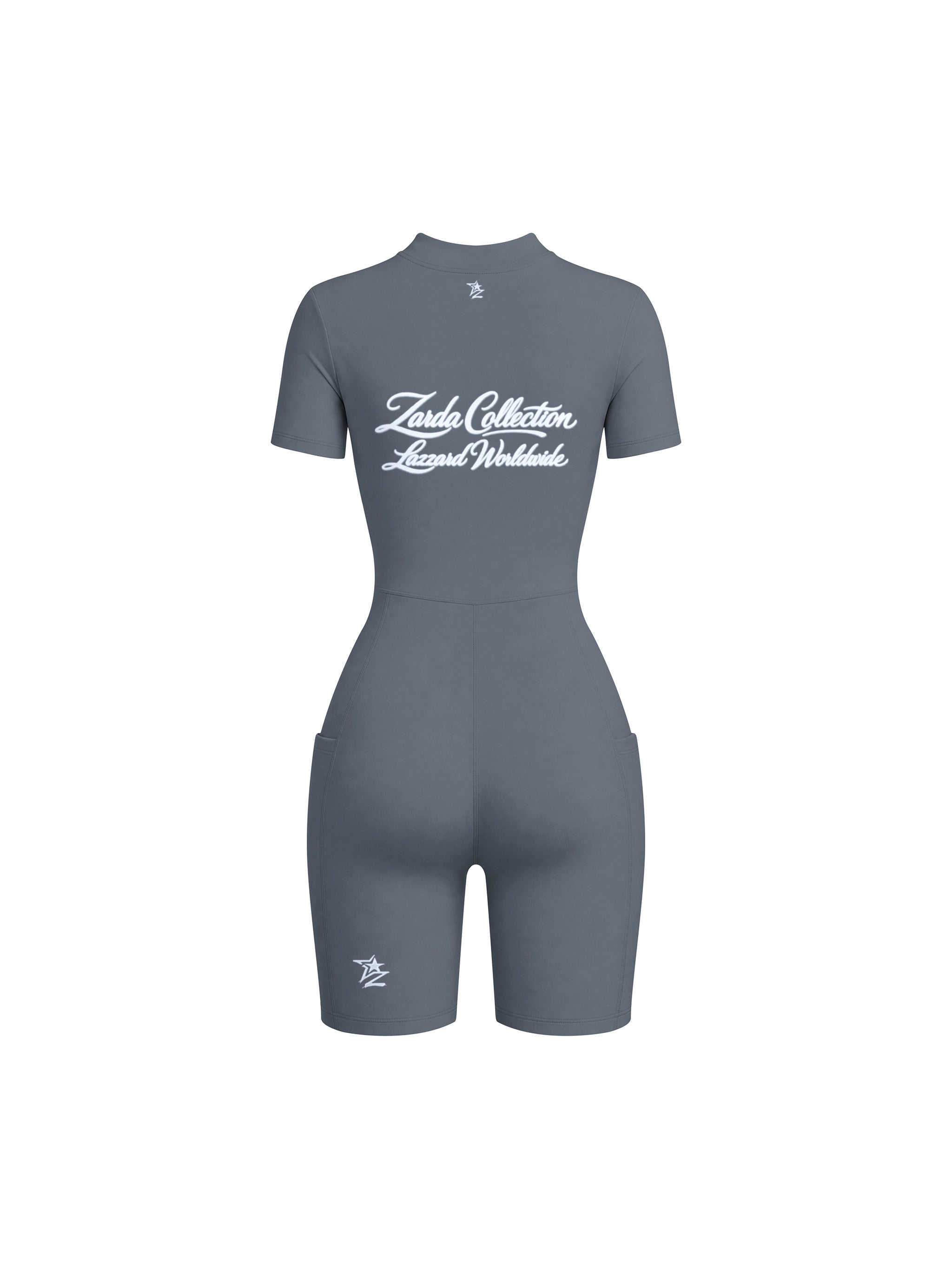 Women's Quarter-Zip Short Sleeve Romper