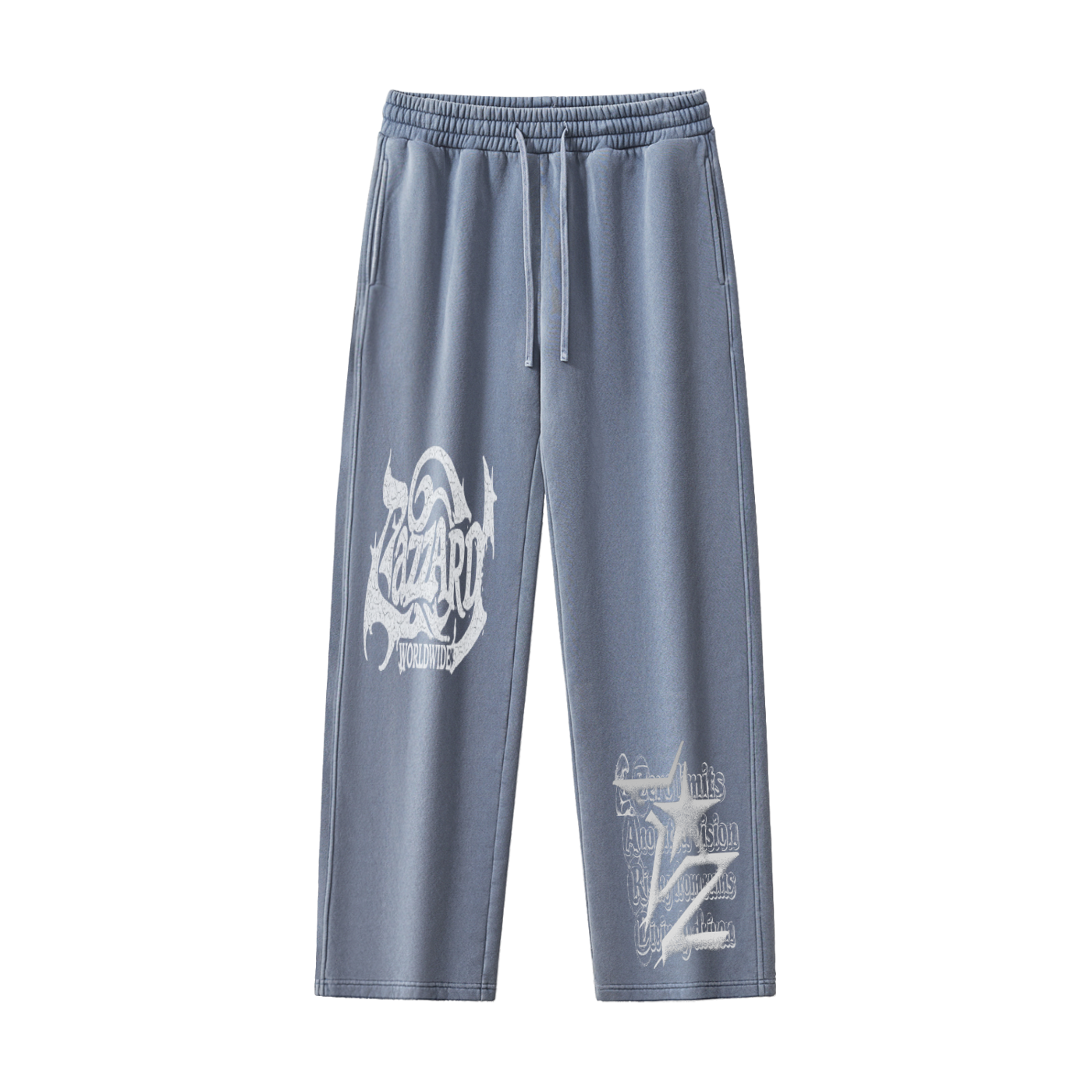 “Sketch” Frayed Enzyme Washed Fleece Bottom