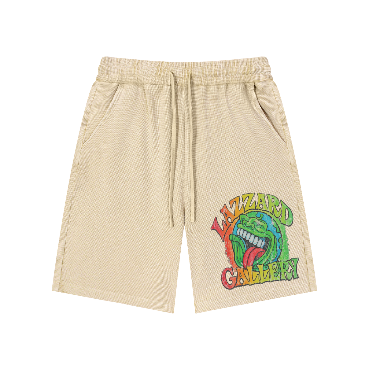 Mineral Wash Waffle Knit Shorts