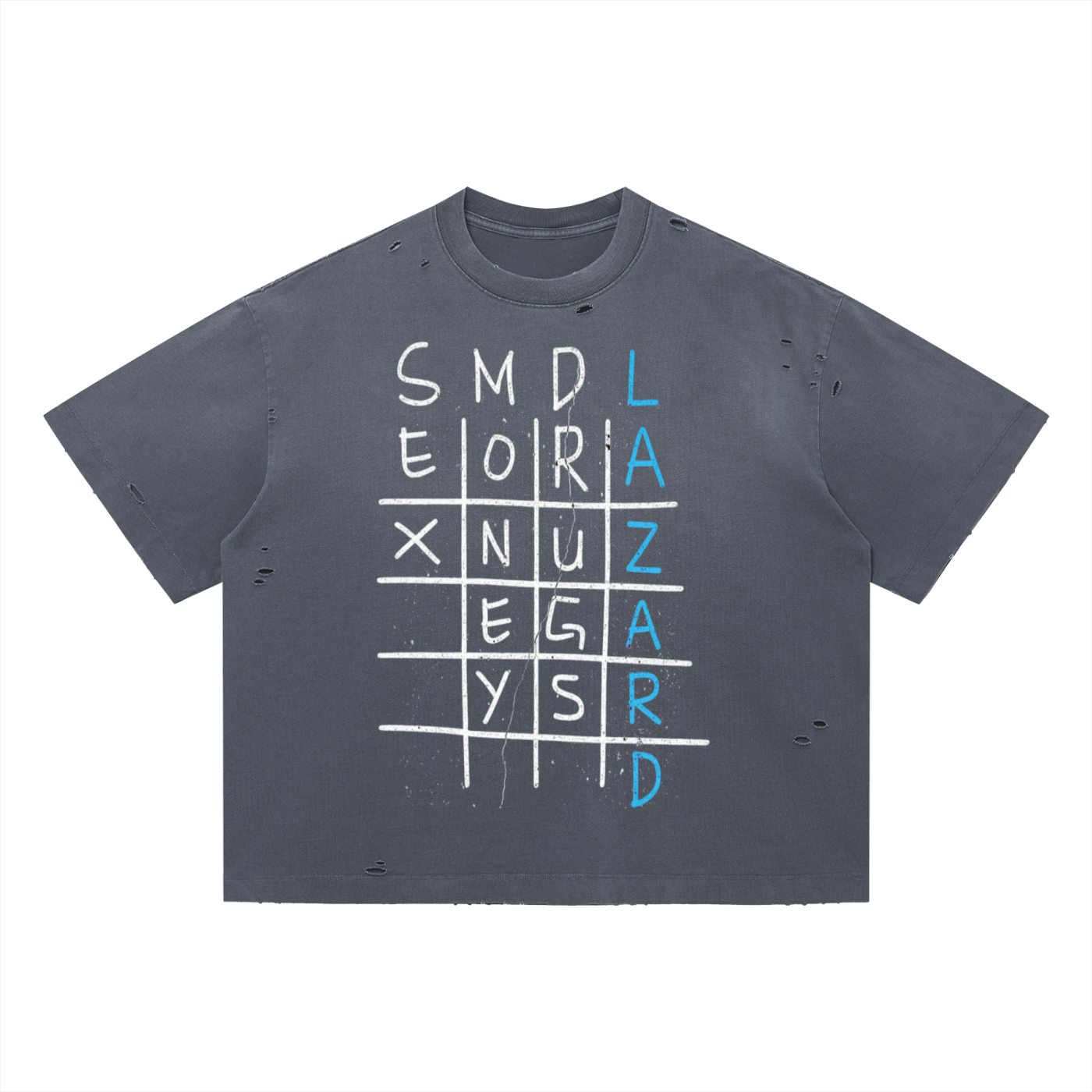 “SMD” Vintage Washed Distressed Boxy Oversized T-Shirt