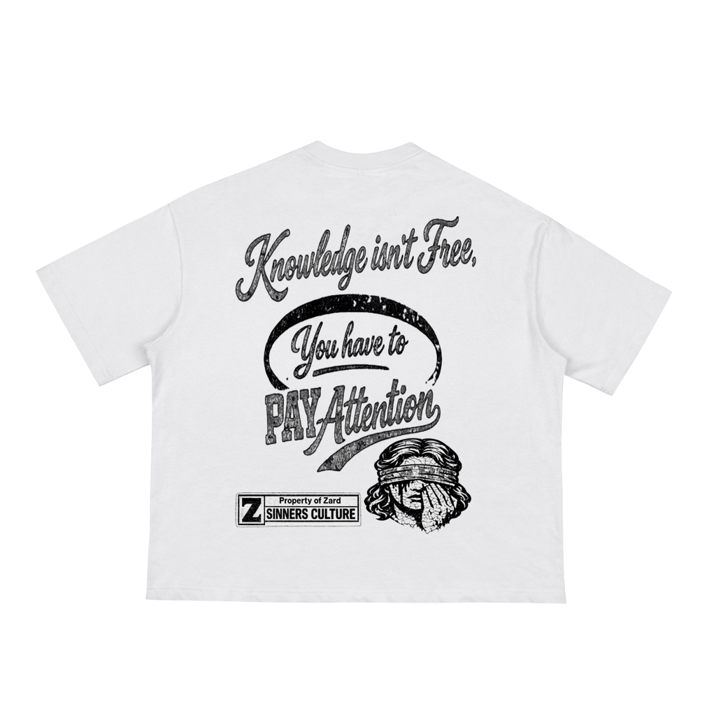 “KIF” Classic Loose Boxy Tee (Black/White)