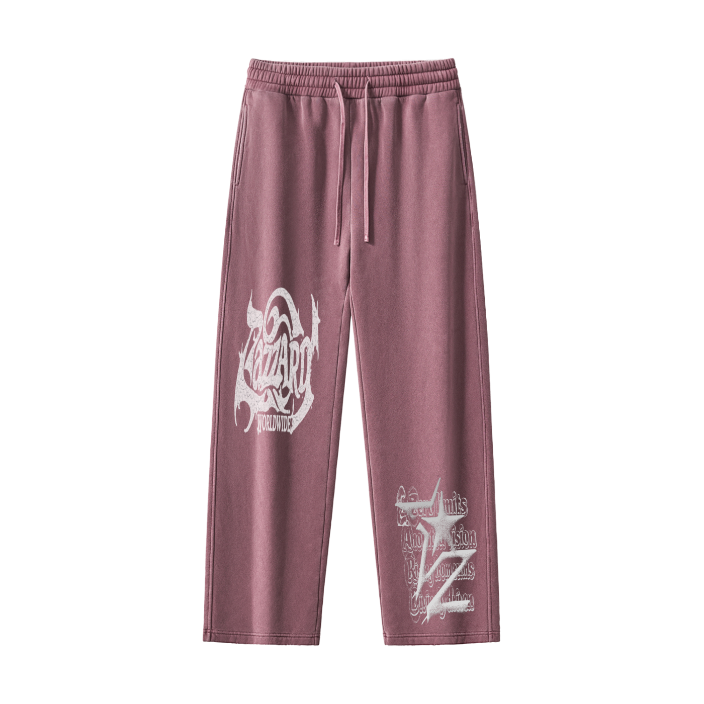 “Sketch” Frayed Enzyme Washed Fleece Bottom