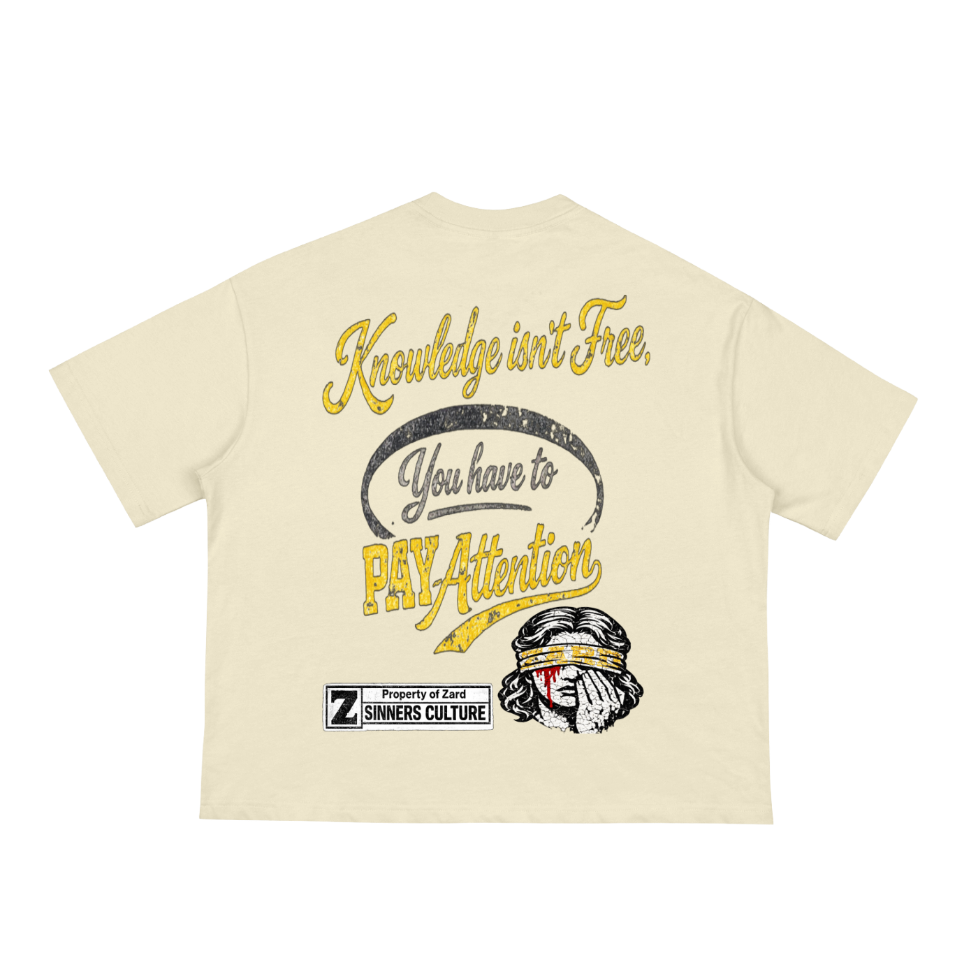 KIF” Classic Loose Boxy Tee (Yellow)