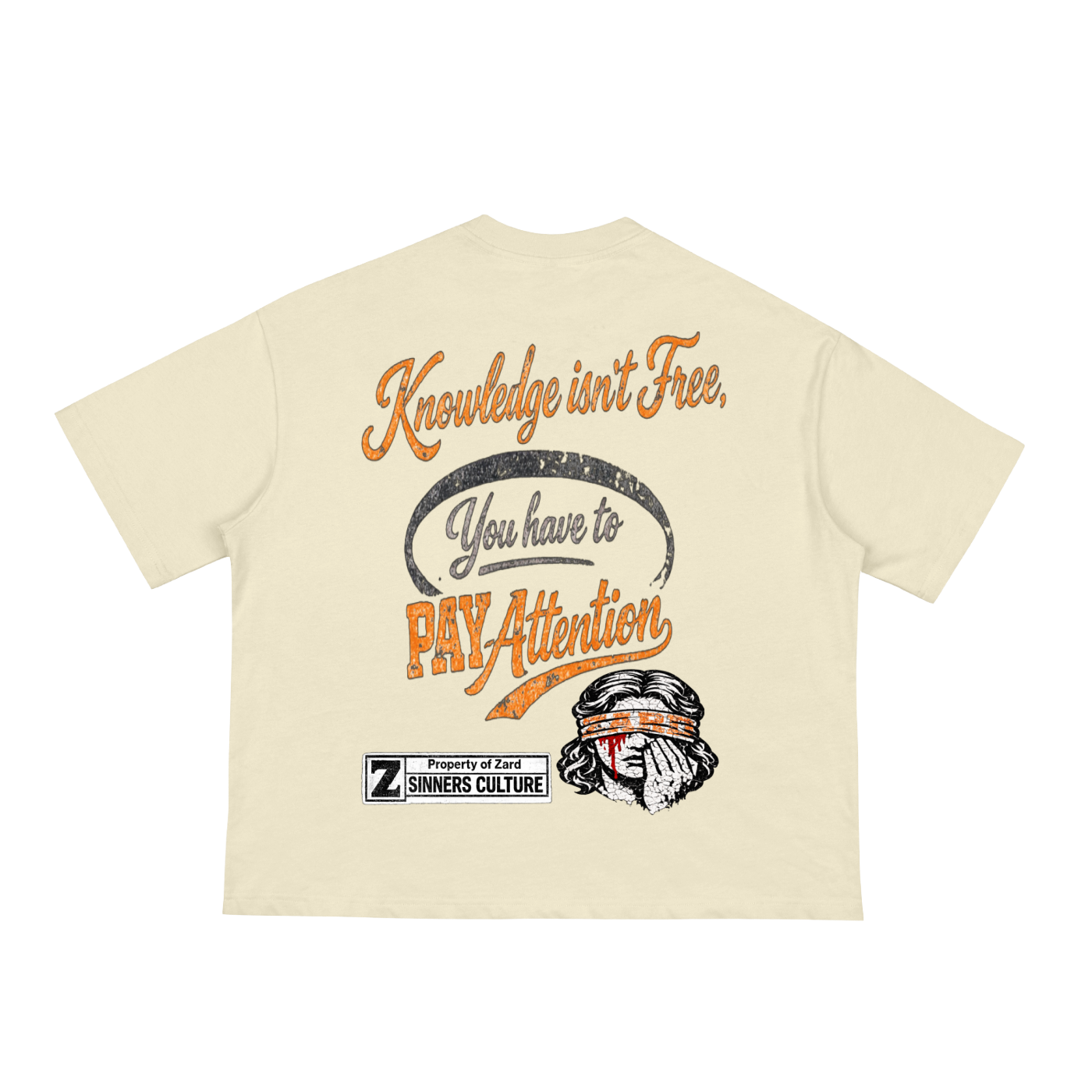 KIF” Classic Loose Boxy Tee (Orange)