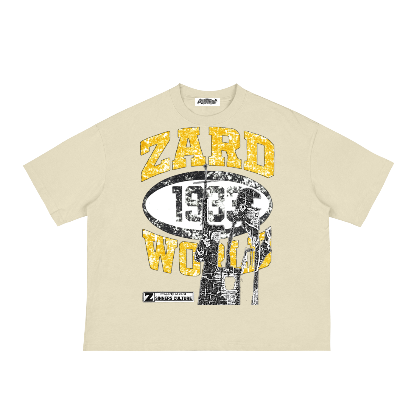 KIF” Classic Loose Boxy Tee (Yellow)