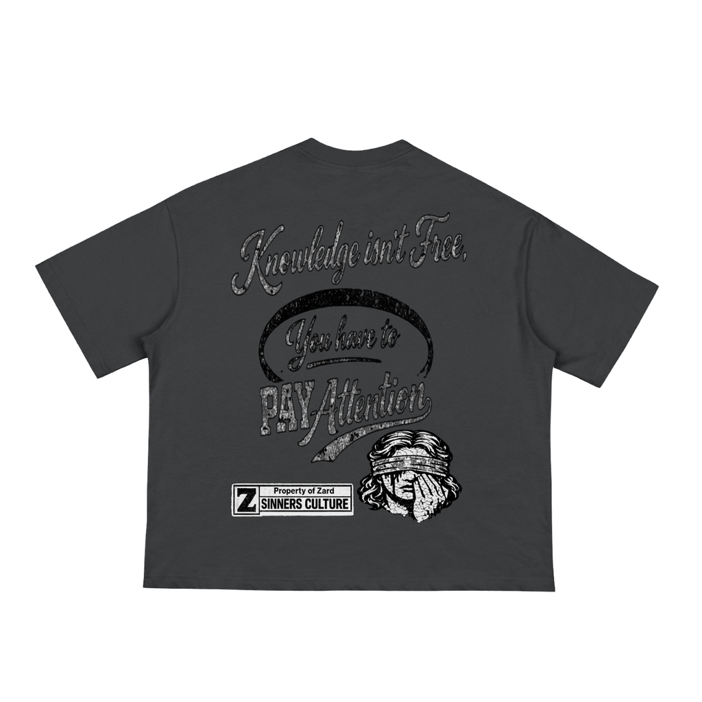 “KIF” Classic Loose Boxy Tee (Black/White)
