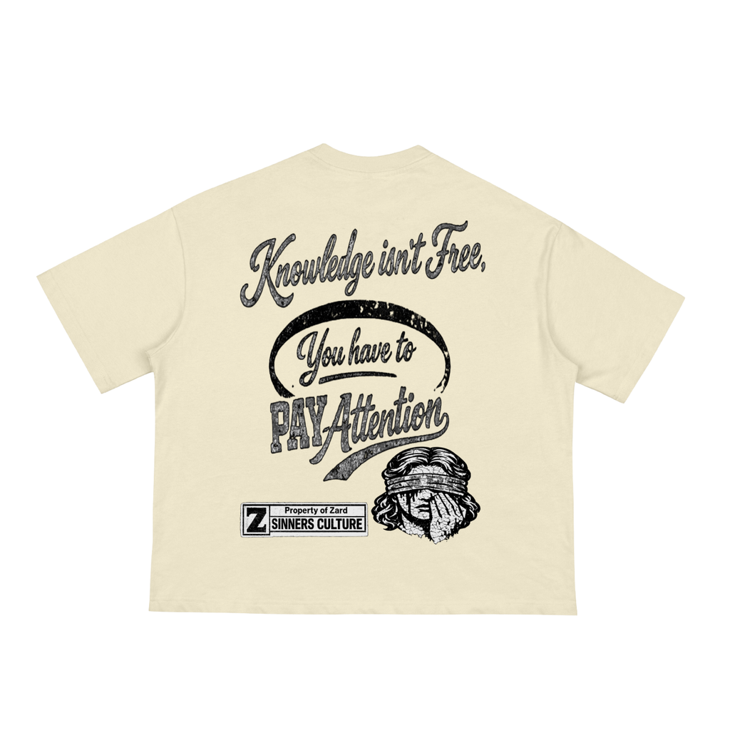 “KIF” Classic Loose Boxy Tee (Black/White)