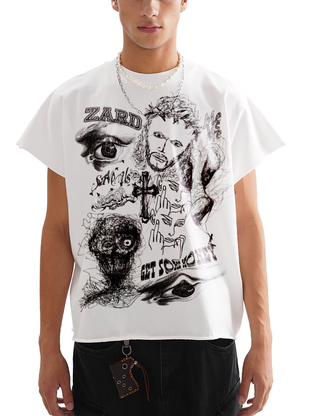 Raw Edge Boxy Non-Shrink T-Shirt