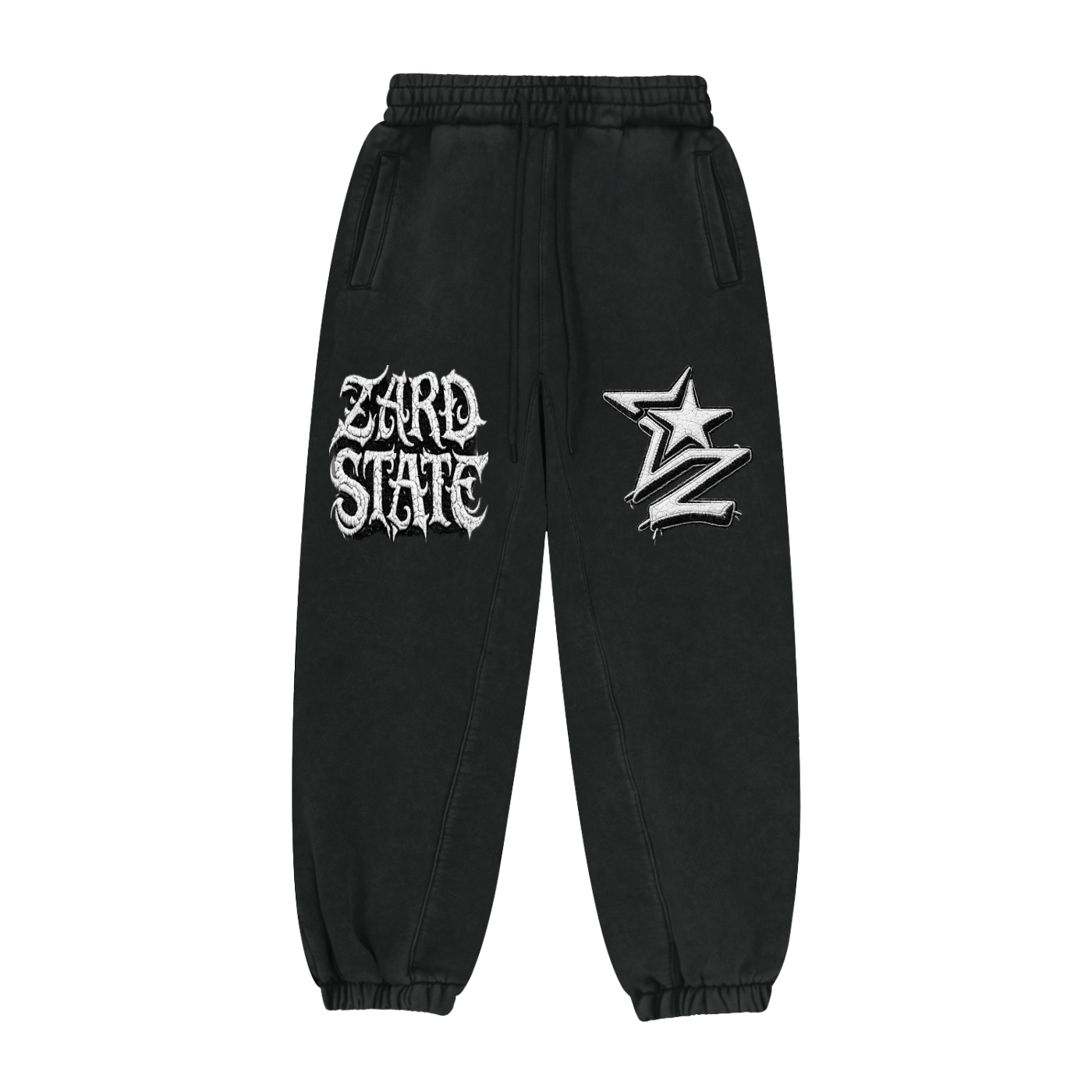 “Zard State” Snow-washed Joggers