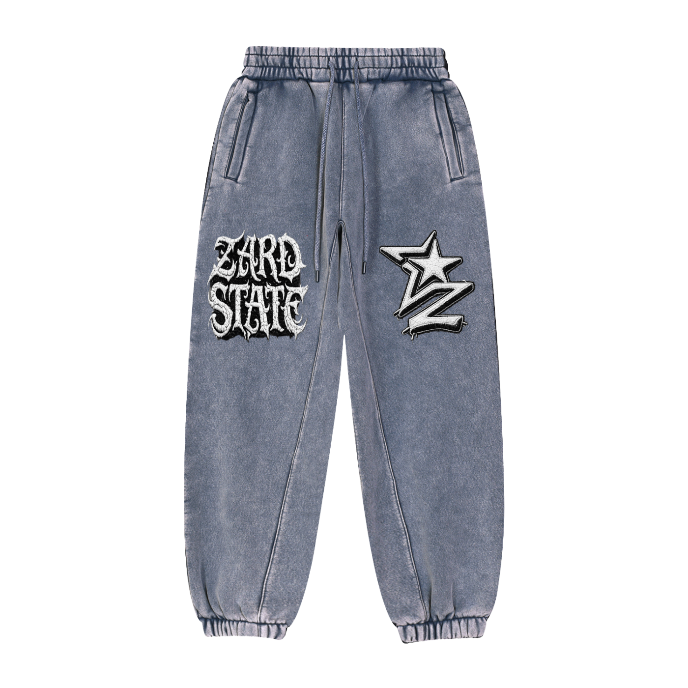 “Zard State” Snow-washed Joggers