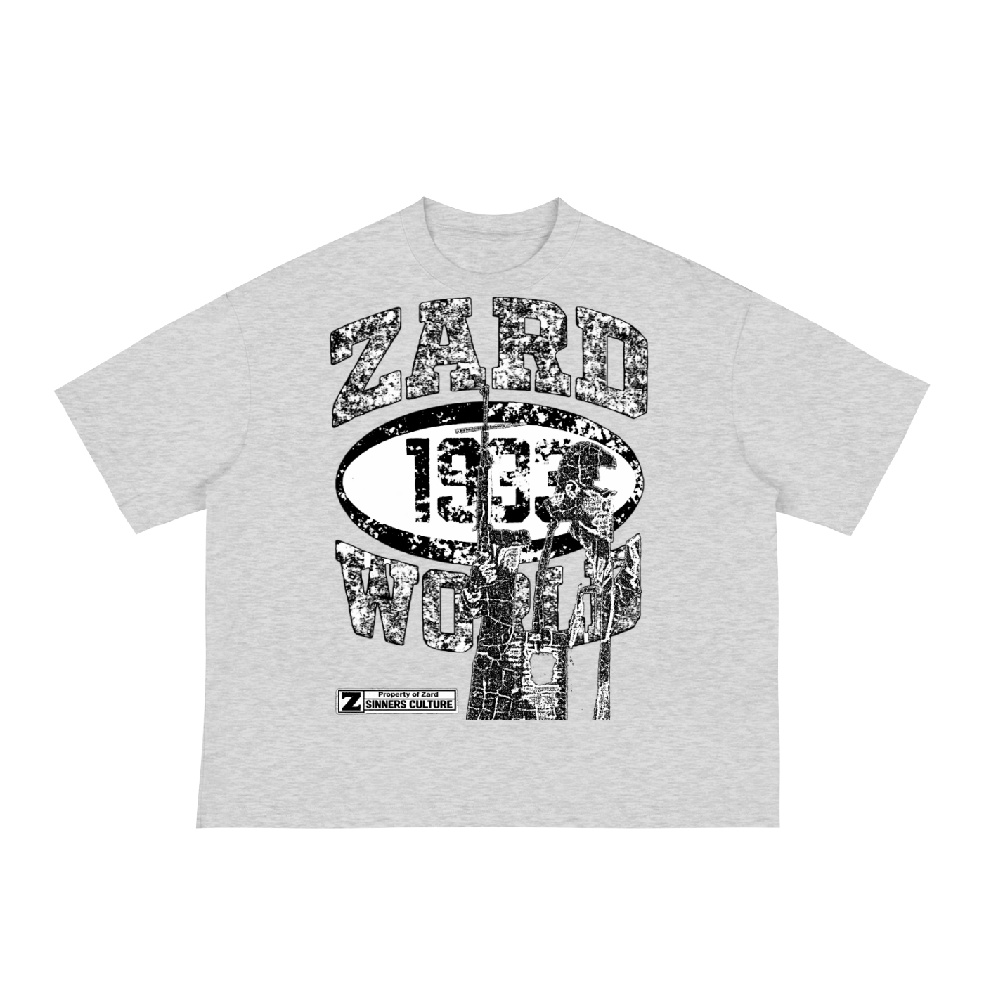 “KIF” Classic Loose Boxy Tee (Black/White)