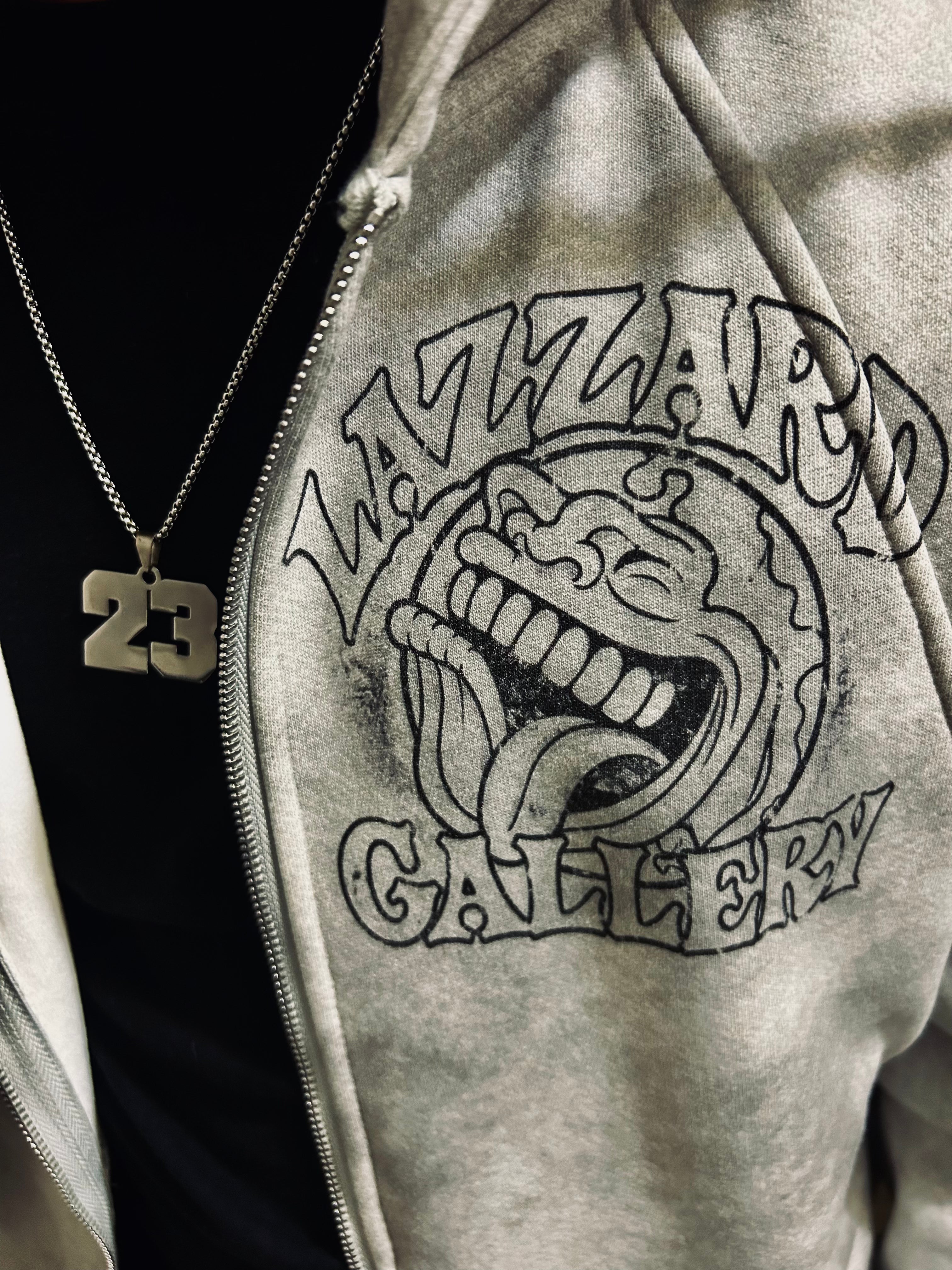 Dirty Washed Zip-Up Fleece Hoodie