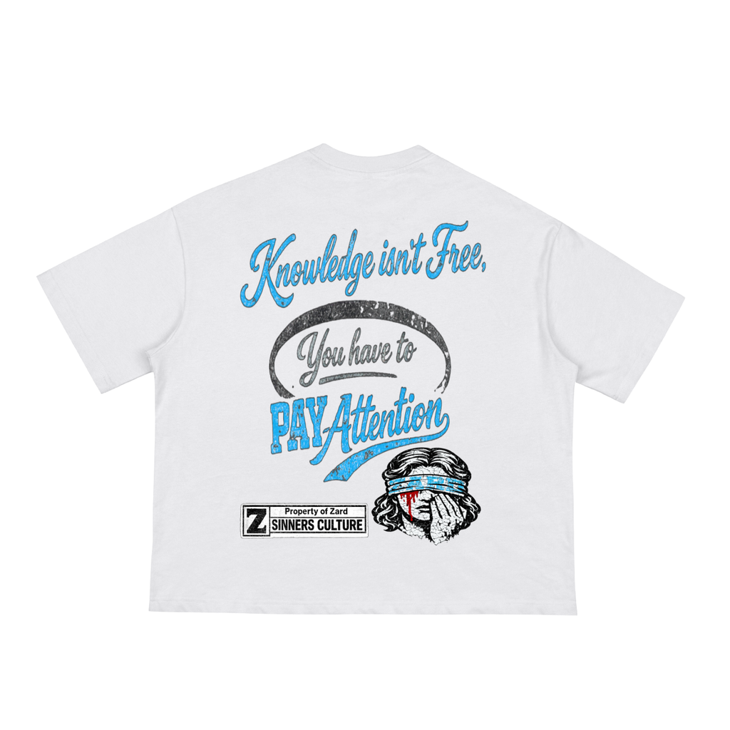 KIF” Classic Loose Boxy Tee (Aqua Blue)