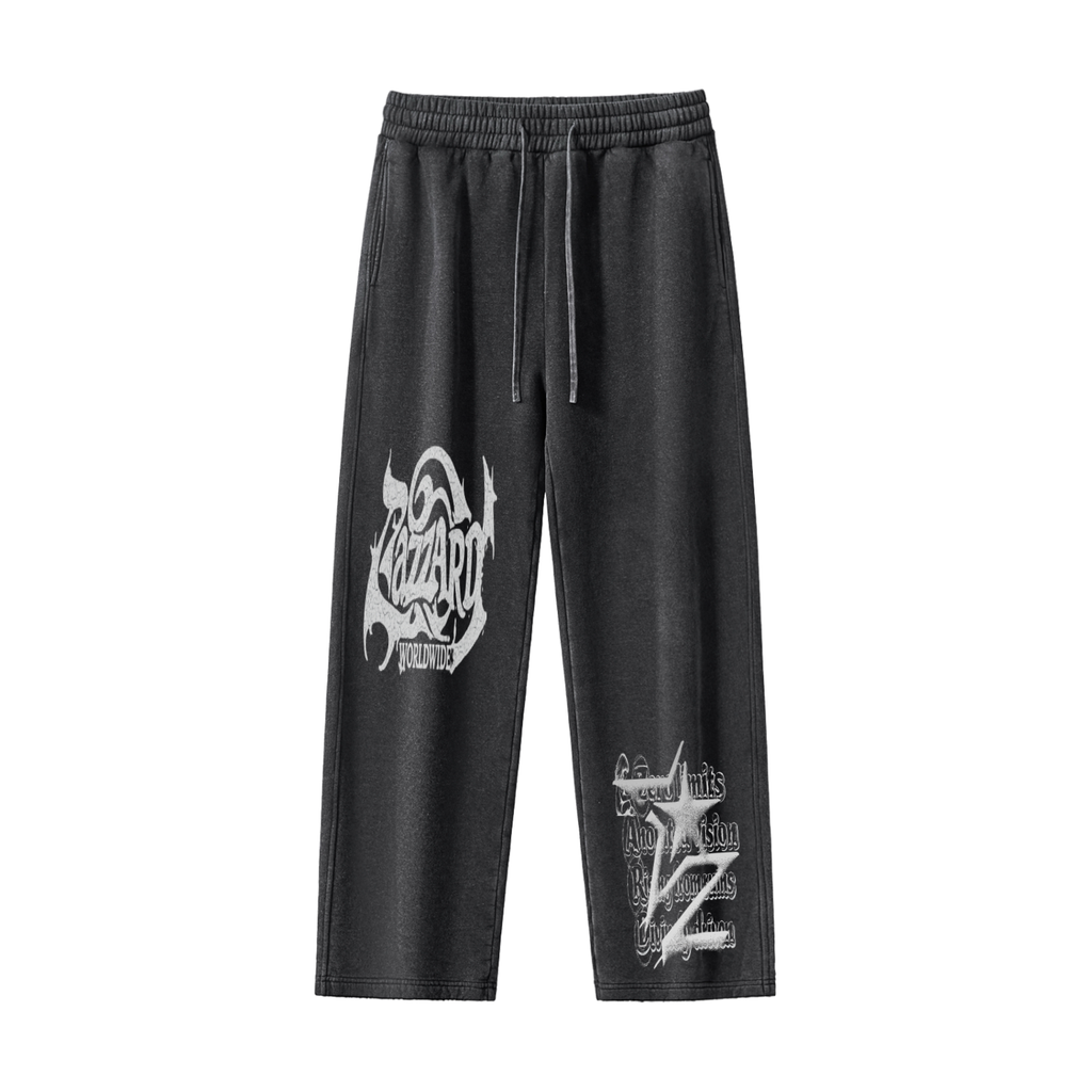 “Sketch” Frayed Enzyme Washed Fleece Bottom