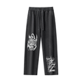 “Sketch” Frayed Enzyme Washed Fleece Bottom