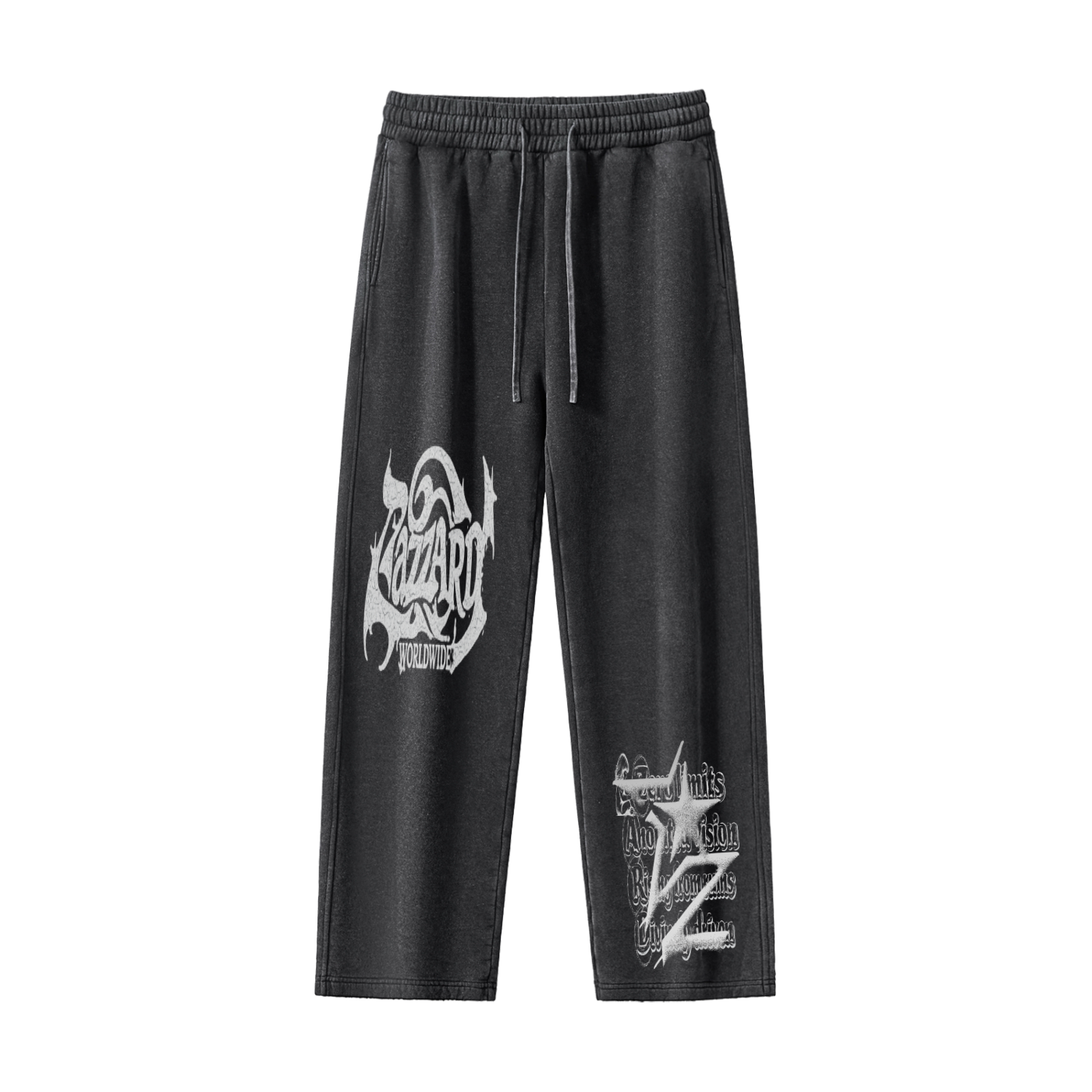 “Sketch” Frayed Enzyme Washed Fleece Bottom