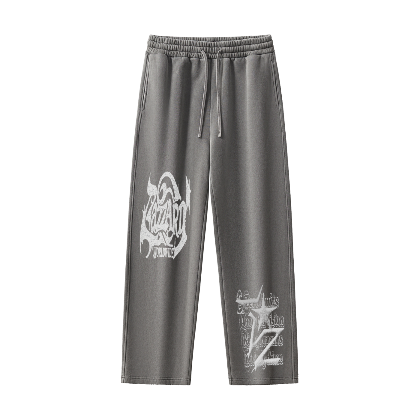 “Sketch” Frayed Enzyme Washed Fleece Bottom