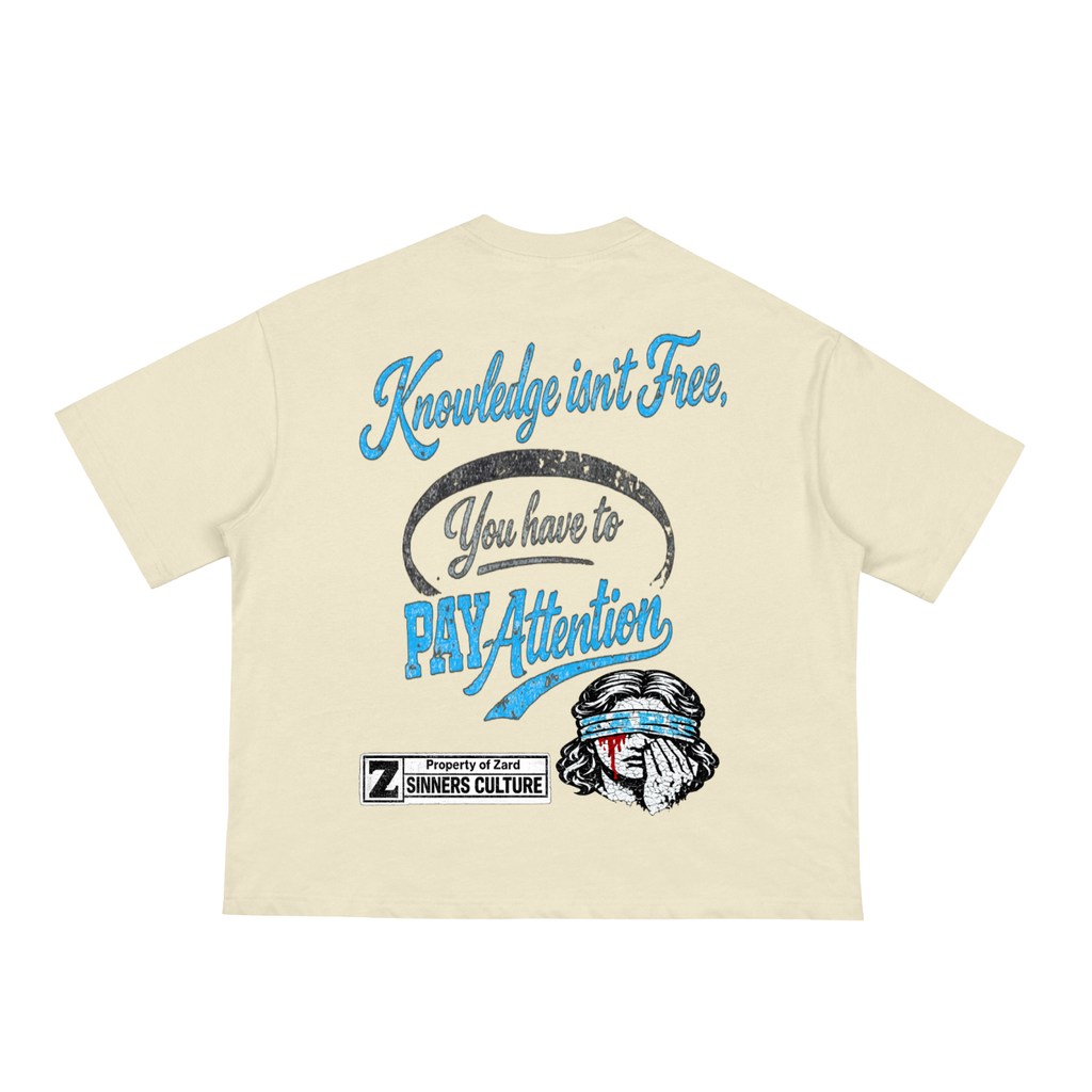KIF” Classic Loose Boxy Tee (Aqua Blue)