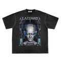 Snow Washed Raw-Edge Neckline T-Shirt
