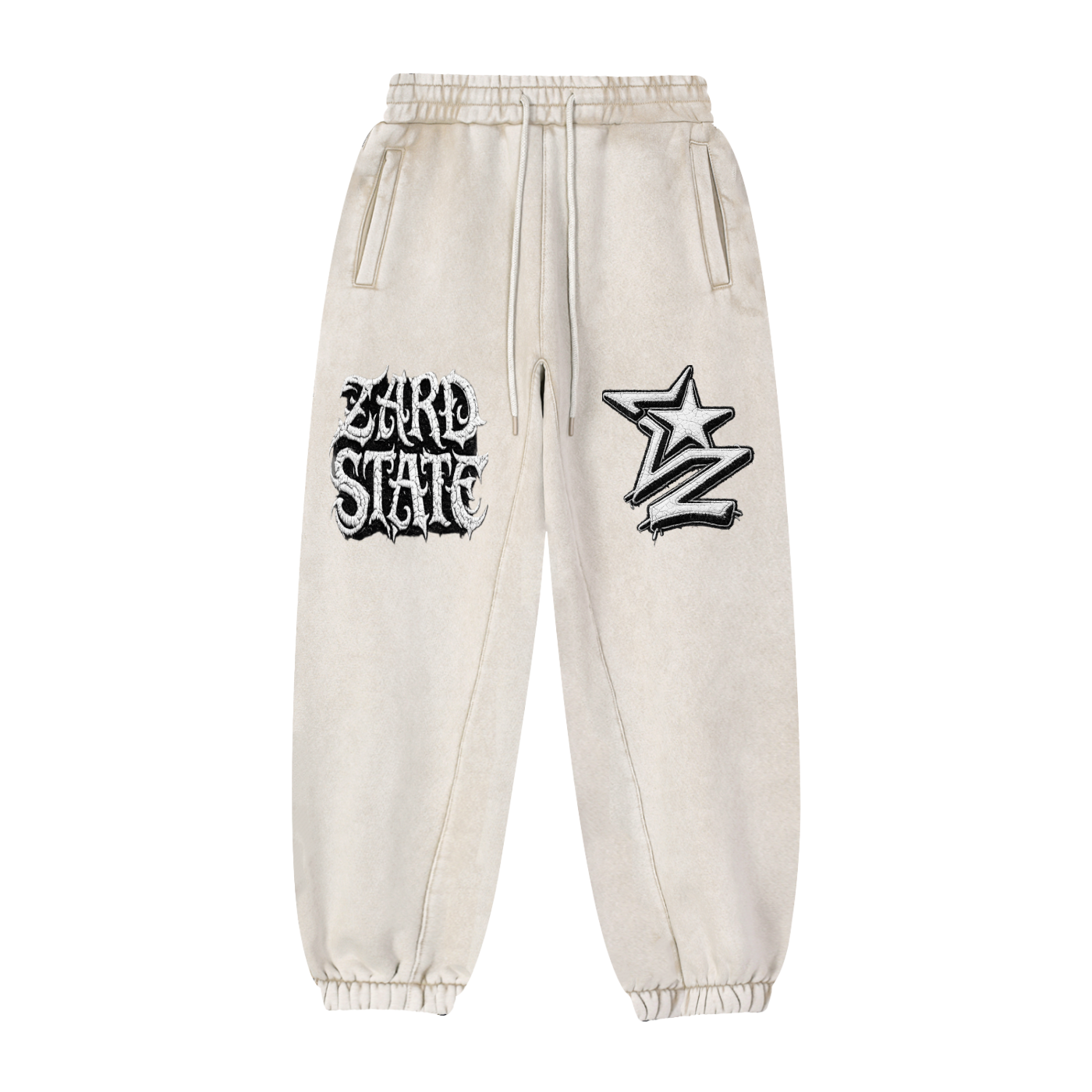 “Zard State” Snow-washed Joggers