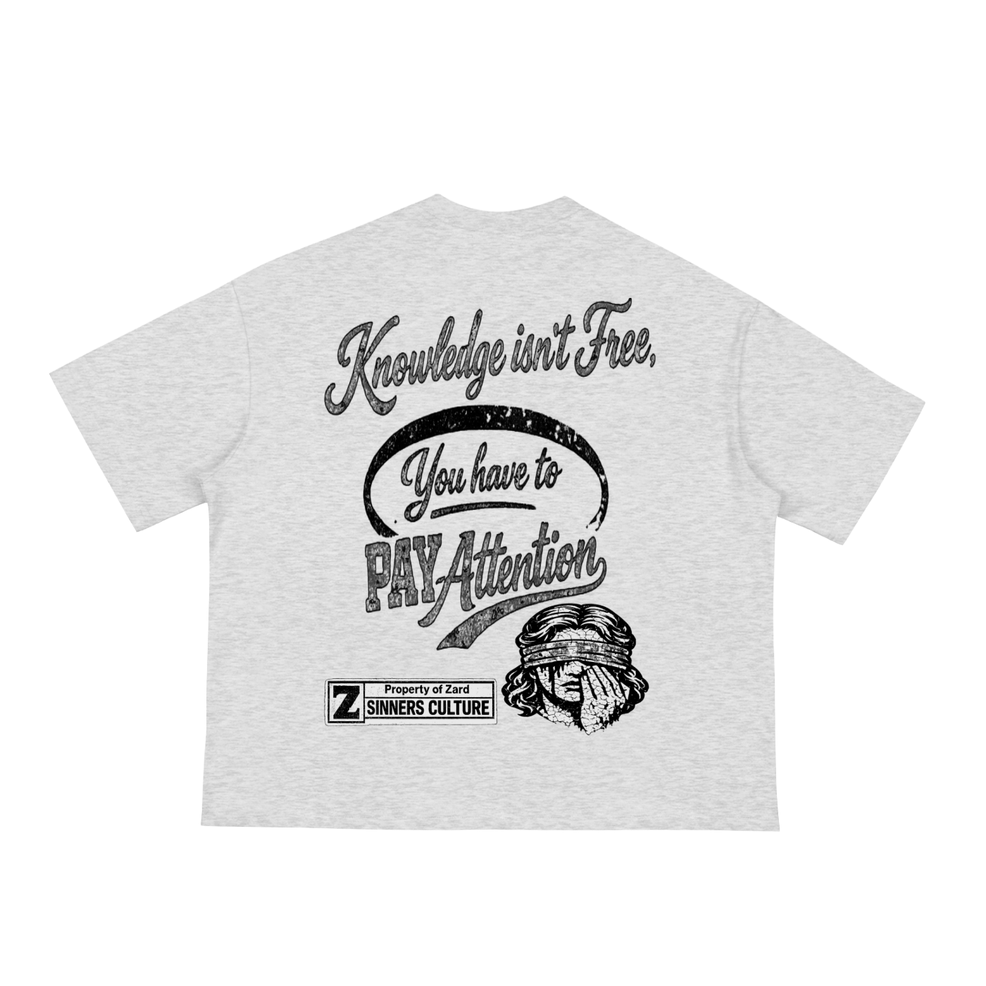 “KIF” Classic Loose Boxy Tee (Black/White)
