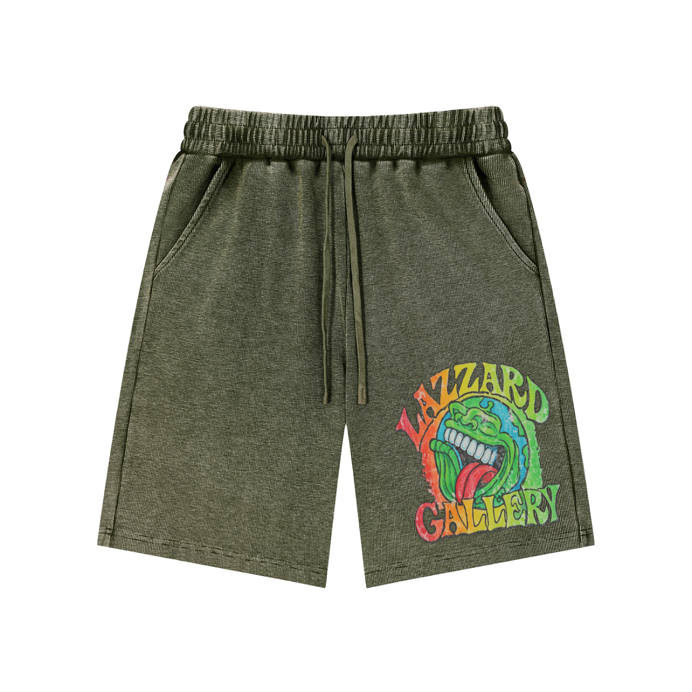 Mineral Wash Waffle Knit Shorts