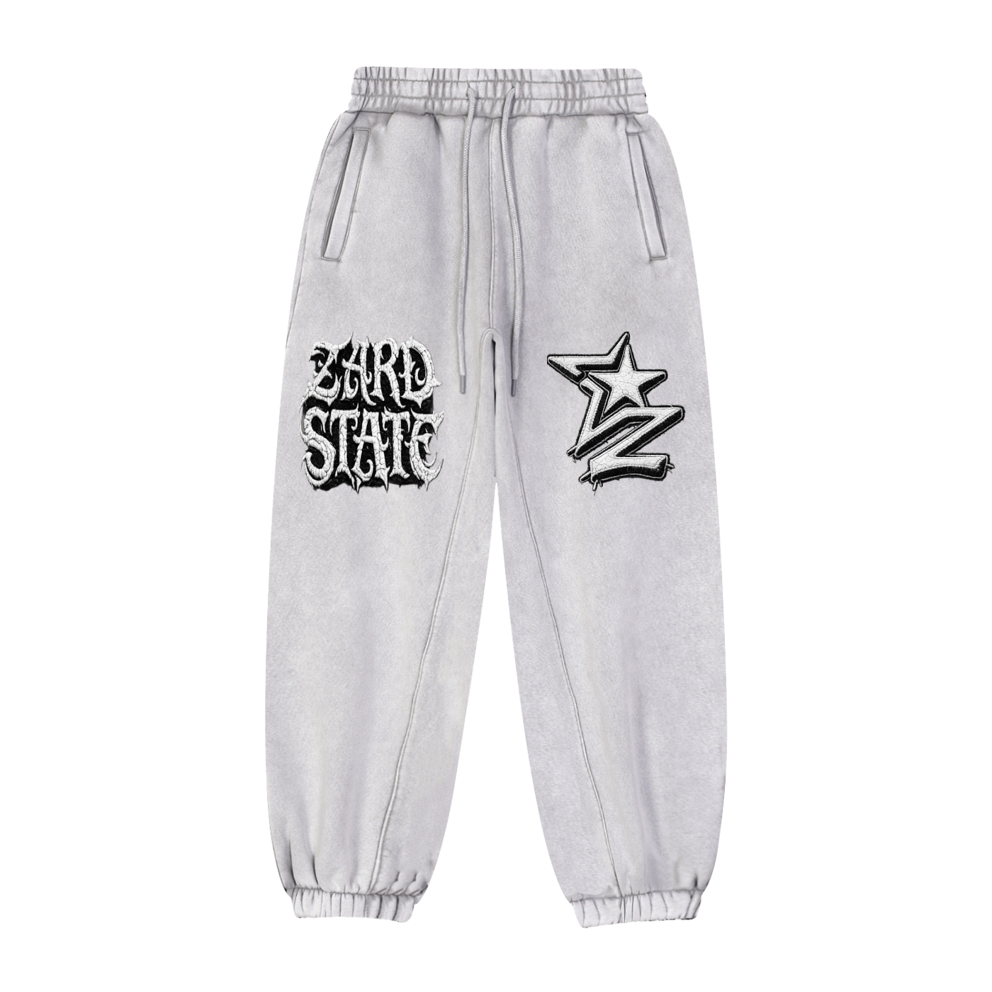 “Zard State” Snow-washed Joggers
