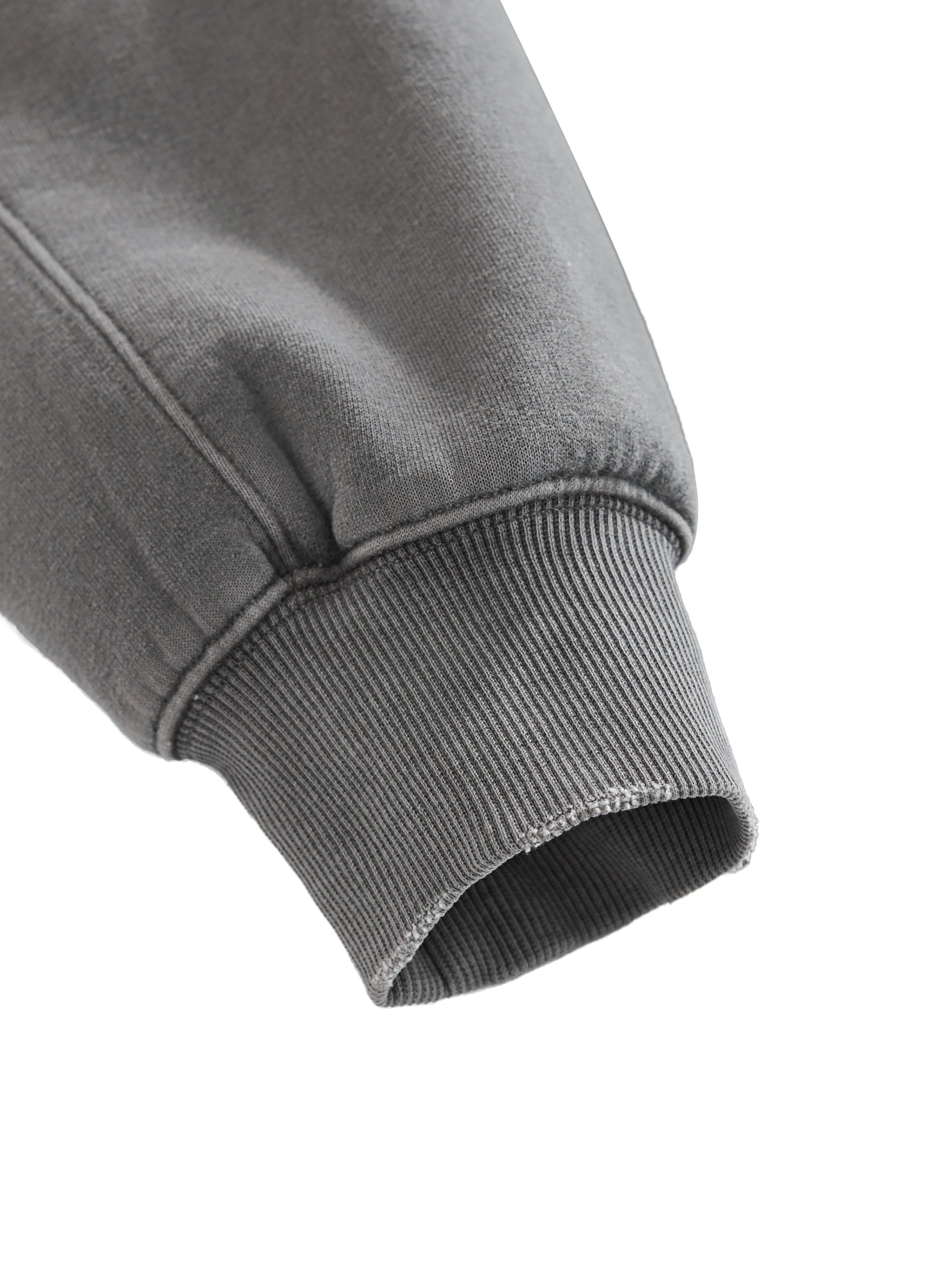“Sketch”Frayed Enzyme Washed Fleece Hoodie