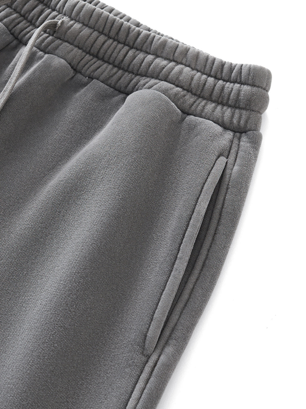 “Sketch” Frayed Enzyme Washed Fleece Bottom